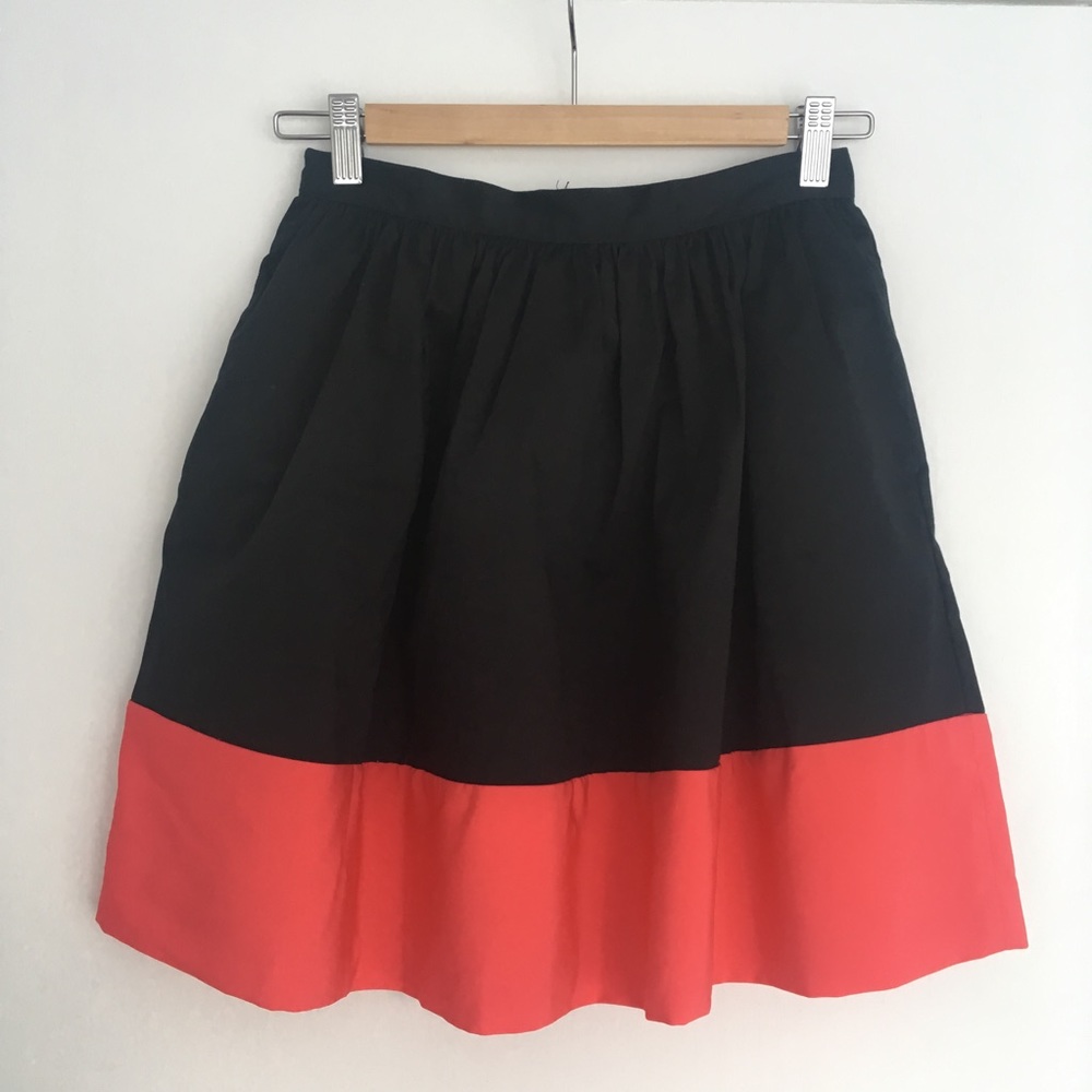 NWOT Topshop Mini Full Black Skirt Pink Silky
